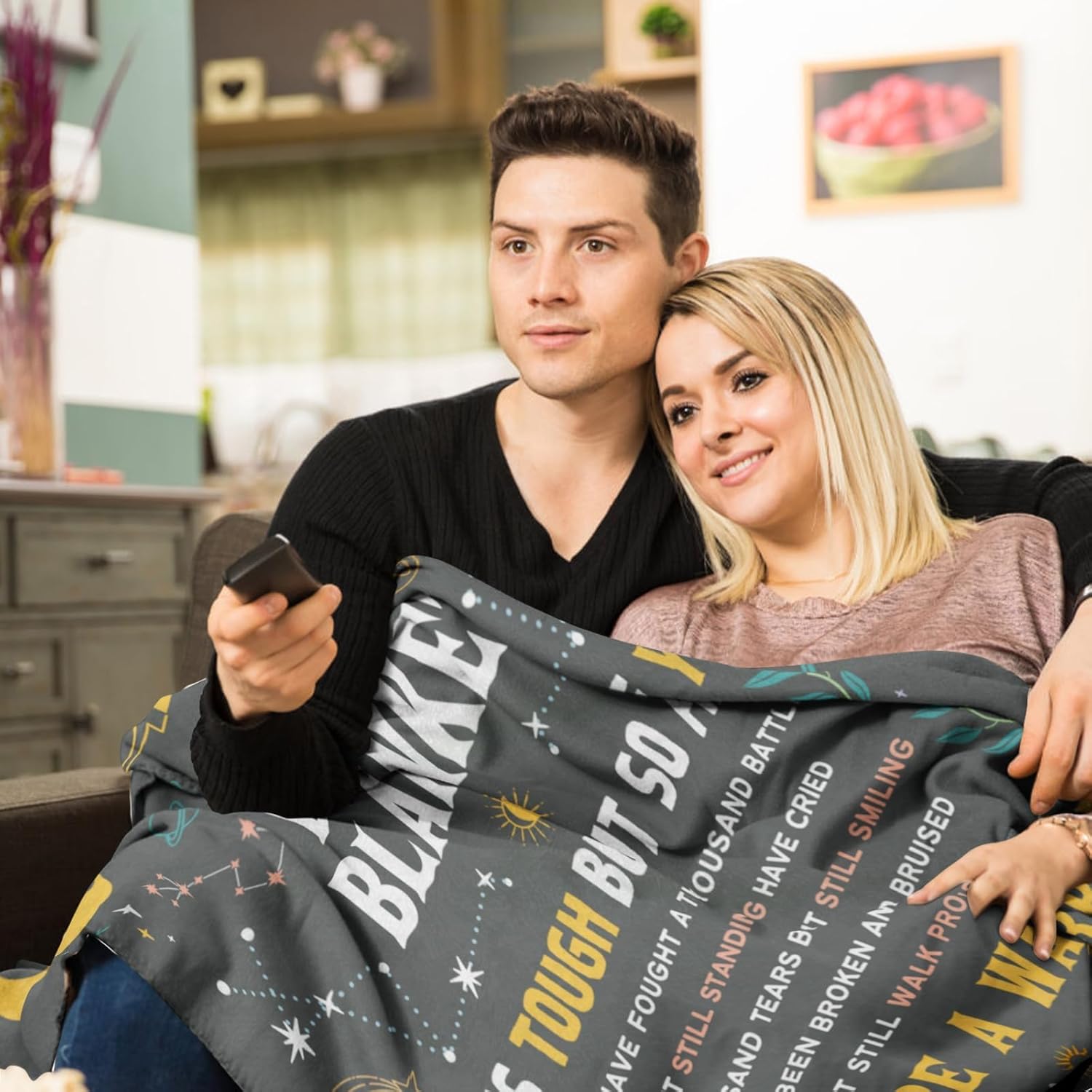 Cancer Care Gifts for Women, Get Well Soon Gifts Blanket for Her Him, Cancer Fighter Inspirational Quote Chemo Patient Gift - Meaningful Caring Message Battle Blanket