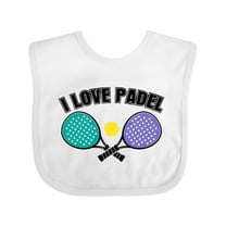 Inktastic I Love Padel Sports Quote Girls Baby Bib