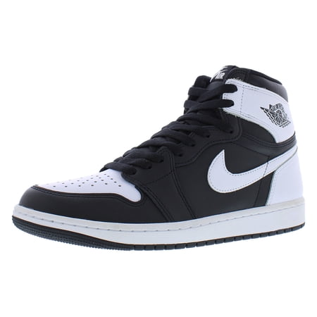 Nike Air Jordan 1 Retro High Original Leather Mens Shoes Size 10.5, Color: Black/White/White