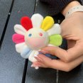 thumbnail image 3 of Ins Hot Kawaii Smile Sunflower Pendant With Label Soft Flower Gold/Silver Brooch Stuffed Doll Colorful Plush Toy Bag Decor Gift, 3 of 5