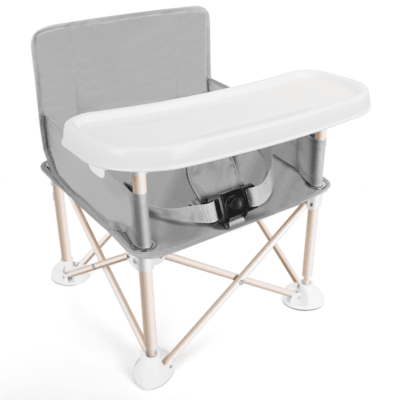 YOSINT Baby Booster Seat with Removable Tray, Compact Folding High Chair for Travel, Dining, Perfect for Indoor Outdoor Use