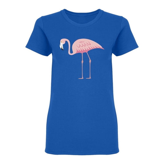Pink Flamingo Stance Design Shaped T-Shirt Women -Image by Shutterstock, Female Large