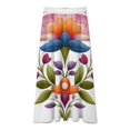 thumbnail image 3 of Colorful Floral Artistic Design Women High Waist Midi Skirt Elegant Midi Skirt High Waist A-line for Women, 3 of 4
