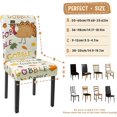 thumbnail image 4 of Fall Chair Covers Set of 6 Turkey Maple Leaves Stretch Parsons Chair Slipcovers for Fall Thanksgiving Dining Room Decor Chair Seat Protectors (Turkey Maple Leaf,6PCS), 4 of 6