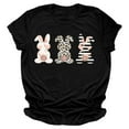 thumbnail image 2 of YANHAIGONG Happy Easter Shirts for Women, Ladies Easter Bunny T-Shirts Rabbit Graphic T-Shirt ,Funny Floral Striped Rabbit Printed Easter Short Sleeve Round Neck Cute Bunny Tee Tops, 2 of 3