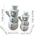 thumbnail image 3 of Seyotauo Christmas Decorations Indoor & Outdoor - Handmade Snowman Ornament Set (Large & Small), Resin Decorative Sculpture, Festive Christmas Ornaments for Desk Fireplace Shelves Entrances Porches, 3 of 8