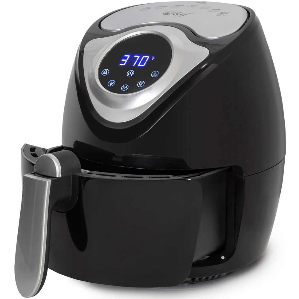 Deco Chef 3.7QT Electric Oil-Free Digital Air Fryer for Healthy Frying (DAIRFR) w/ Oven Mitt Heat Resistant and Spice Mill