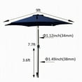 thumbnail image 2 of 9FT, Patio Hanging Umbrella ,Outdoor Market Umbrella with 1.49'' diameter steel pole and 6 steel ribs ,crank handle,sunshade, for Garden, Lawn, backyard and Deck,Navy Blue, 2 of 6