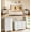 5 PCS-Set 1-White, variant on 5 Pieces Bedroom Furniture Set, Includes Queen Size Bed Frame with Headboard, 2 Wooden Cutout Handle Dressers,Nightstand Set of 2 for Bedroom, White