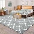 thumbnail image 5 of TWINNIS 7'x10'Geometric Area Rug for Living Room Fluffy Carpet ,Non Slip Rug for Girls Teen Bedside Nursery Dorm,Gray/White, 5 of 7