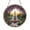 Stained Glass 5.9 Inch, variant on Garden Fountain with Wisteria Window Hanging – Stained Glass Style