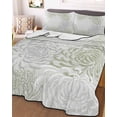thumbnail image 2 of Quilts Twin Size, Sage Green Chrysanthemum Soft Comforter Bedding Set for Bed, Farmhouse Botanical Floral Modern Lightweight Quilted Bedspread with Pillow Cover(2 Pieces) for All Season, 68x86 Inch, 2 of 6