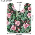 thumbnail image 6 of SKYSONIC Bath Mats Toiletry Mat, Fluffy Plush Absorbent Bath Rugs Carpet with Non Slip Bottom for Bathroom Floor Toilet Tub and Shower,23.6"x15.7"+17.3"x13.4"-Blossom Cactus, 6 of 7