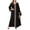 Black, variant on AURA Womens V Neck Long Sleeve A Line Dress Color Block Loose Fit Casual Commuting Long Dress 0XL 4XL