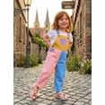 thumbnail image 6 of BemeyourBBs Kids Toddler Baby Boy Girl Denim Overalls Jumpsuit Contrast Color Sleeveless Square Neck Full Length Bib Overall Romper with Adjustable Shoulder Strap, 6 of 9