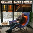 thumbnail image 5 of PNKKODW XL Oversized Heated Rocking Camping Chair, 3 Heat Levels Heated, Cup Holder, 600D Oxford, for Winter Outdoor,Blue（With 20，000mAh Power Bank）, 5 of 13