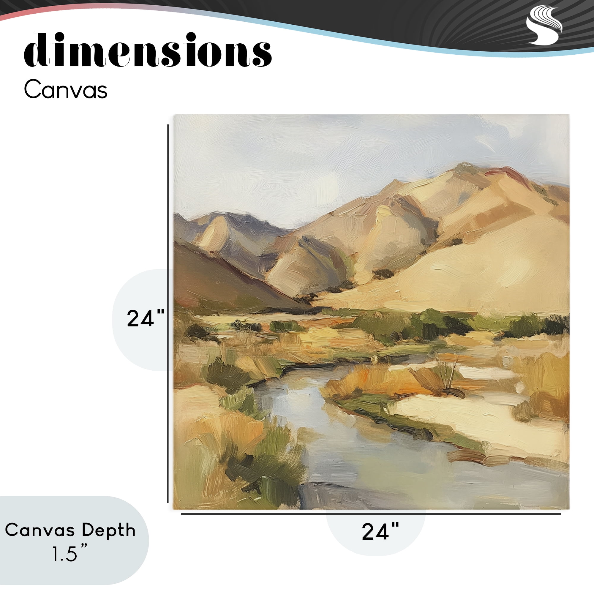 Stupell Industries Wispy Desert River Canvas Wall Art, design by Petal Prints Design