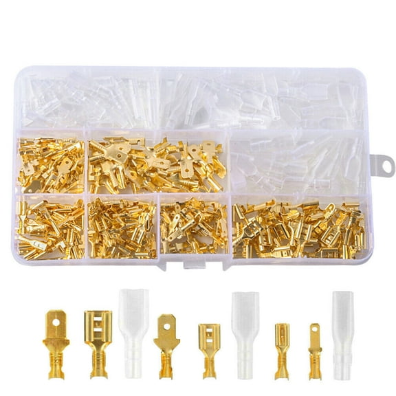 315PCS Male and Female Wire Spade Connector Insulating Sleeve Crimp Terminal Kit