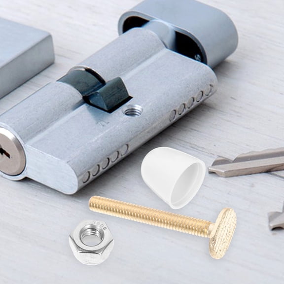 Toilet Fastener Set with Bolt Caps and Floor Bolts Replacement Parts for Secure Toilet Installation and Repair