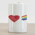 thumbnail image 2 of Pride Ceramic Toothbrush Holder, Display of I Love Pride Theme with Watercolor Heart Rainbow Flag Grunge, Decorative Versatile Countertop for Bathroom, 4.5" X 2.7", Multicolor, 2 of 4
