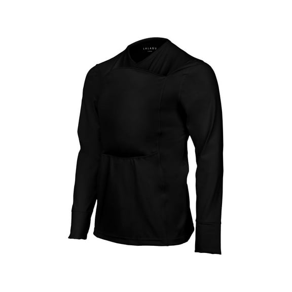 Lalabu Long Sleeve Dad Shirt | Baby Carrier | Baby Wrap | Babywearing | for Dads | X-Large | Black