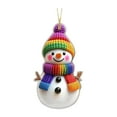 thumbnail image 2 of Dserfhy Snowman Christmas Ornaments Personalized 2D Acrylic Xmas Tree Decorations Hanging Snowman Ornaments for Holiday Party Decor Gifts, 2 of 8
