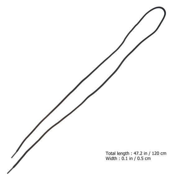 OUNONA Drafideep 10Pairs Simple Design Black Shoelaces for Boots and Sneakers