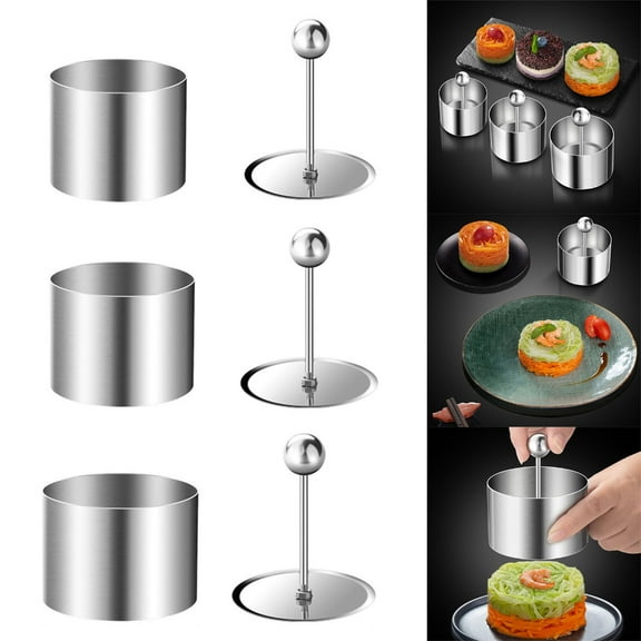 Yammee Easy to Use Cake Moulds Food Rings Stamper Baking Accessories for Home Baking