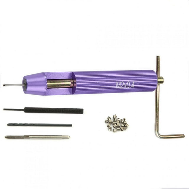 Kit de Réparation de Filetage de Machine de Perçage en Aluminium Outil de Réparation de Filetage en Acier Haute Résistance pour Restaurer les Filetages Endommagés Réparation de Moteur