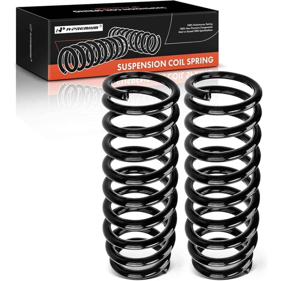 A-Premium 2Pcs Rear Suspension Coil Spring Set Compatible with Hyundai Sonata 2006-2010 2.4L 3.3L Driver and Passenger Side Replace# 553500A100