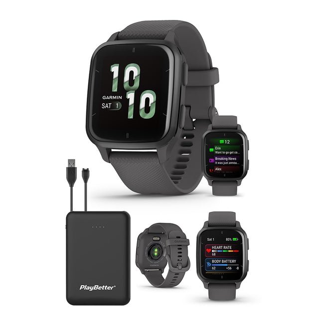 Garmin Venu Sq 2 Fitness GPS Smartwatch Bundle with PlayBetter