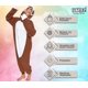 thumbnail image 4 of Disfraz De Halloween Para Adultos - Animal Y Criatura Marina - Traje De Cosplay De Una Pieza De Felpa Para Adultos, Mujeres A, 4 of 5