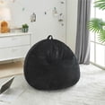 thumbnail image 4 of Urban Shop , Ribbed Compressed Foam Kids and Teen Chair, Black, 4 of 9
