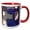 Red/White, variant on 3drose, Chrome, Purple, Gray and White Objects Beveled and Layered with Texture, 11oz Mug