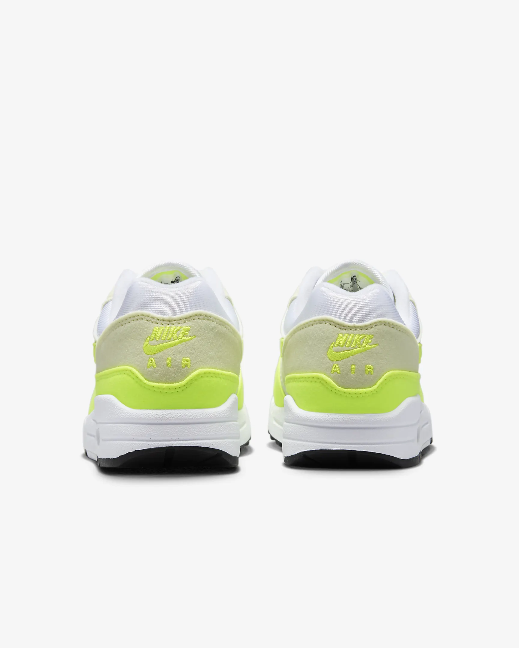 Nike Air Max 1 Women's White/Sea Glass/Black/Volt DZ2628 100 Sneakers 9M
