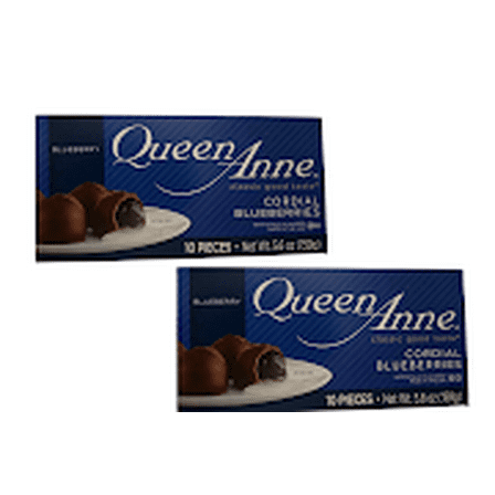 Queen Anne Cordial Blueberries 10 Pieces 5.6 oz - Pack of 2