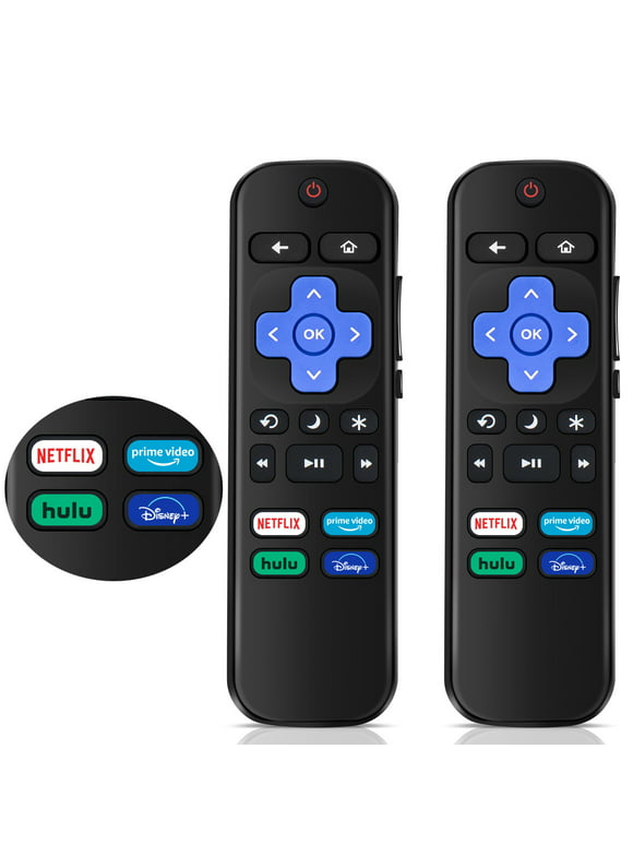 (Pack of 2) Replacement Remote Control for Roku TV,Universal for TCL /for Hisense /for Sharp /for Onn /for Insignia Roku TVNot for Roku Stick and Box
