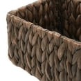 thumbnail image 6 of Casafield Bathroom Storage Baskets - Set of 2, Espresso - Water Hyacinth, 16" W  x 6.75" D x 4.25" H, Woven Toilet Paper, Tissue, Shelving Bins, 6 of 7