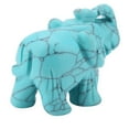 thumbnail image 4 of YAHHU 1.5-Inch Natural Stone Carved Elephant Crystal Figurine Home Decoration Furnishing Article Turquoise Gemstone 3.81 cm Healing Energy Collectible Knick-Knack, 4 of 5