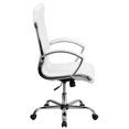 thumbnail image 2 of Emma + Oliver High Back Quilted White LeatherSoft Swivel Office Chair with Arms, 2 of 4