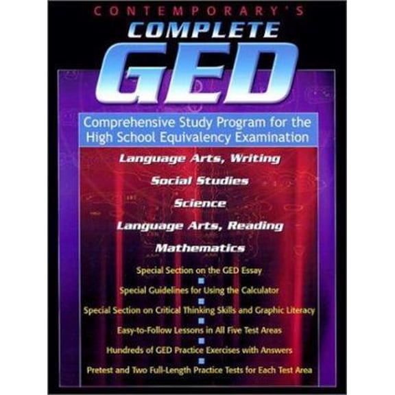 Pre-Owned Contemporary's Complete Ged: Comprehensive Study Program for the High School Equivalency Examination (Paperback) 0809294699 9780809294695