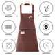 thumbnail image 3 of Delantales ajustables con pechera y bolsillos, delantales de cocina para hombres y mujeres, delantal de Chef para hornear al aire libre, 2 unidades, 3 of 5