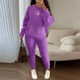 thumbnail image 5 of Ensemble Deux Pièces Hiver 2024 Vêtements pour Femmes Mode Automne Décontracté Col Rond Pull Ample Tricoté, 5 of 5