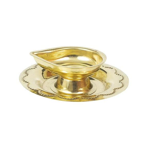 Swadeshi Desire Traditional Brass Diya for Puja | Pooja Aarti | Arti Deepak Deepam Oil Lamp for Home Temple Decor Gifts Puja Articles Decor Gifts (1) - DD Diya
