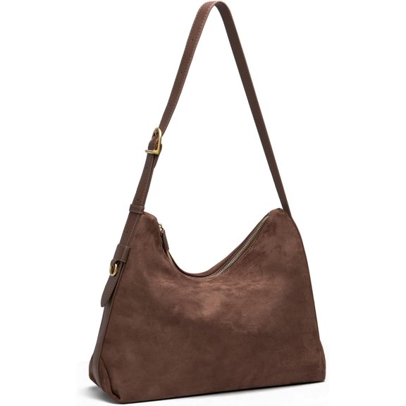 Hobo Bags for Women Slouchy Soft Suede Purse | Slouchy Bag with Adjustable Strap, 5 Pockets Fit 11" Tablet, Soft Suede, Daily Travel &