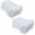 thumbnail image 1 of 100 bolsitas de bolsas de organza blancas de 13x18cm, utilizables como bolsas de dulces, bolsas de joyería, bolsas de regalo de boda o Navidad, 1 of 5