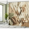 thumbnail image 4 of Ambesonne Monstera Shower Curtain, Scandinavian Boho Style, 69"Wx84"L, Pale Reseda Green Cocoa, 4 of 4