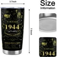 thumbnail image 5 of 80th Birthday Gifts for Men Women Friends Vintage 1944 Tumblers 80 Year Old Birthday Supplies Back in 1944 Old Time Information Stainless Steel Vacuum Insulated Tumblers 20 oz, 5 of 6