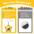 thumbnail image 5 of Leather Keychain for Airtag, Cute Protective Keychain Holder Compatible with Apple Air Tag,GPS Case Cover for Keys, 5 of 6