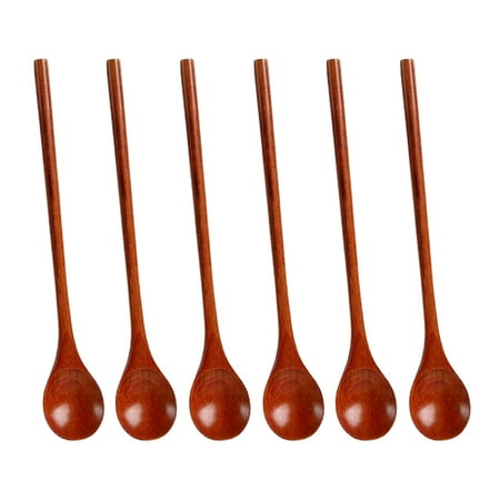 

Wooden spoon 20cm wooden spoon mixing and eating long-handle spoon Japanese kitchen utensils environmental protection table spoonType:Set1;